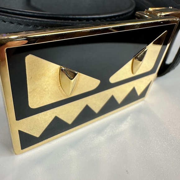 💥FENDI -  MONSTER EYES REVERSIBLE BELT - 41'' - Picture 3 of 17